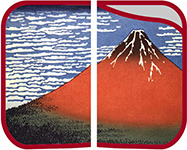 クリーニングクロスソフトケース スマートフォン用【北斎】「凱風快晴」